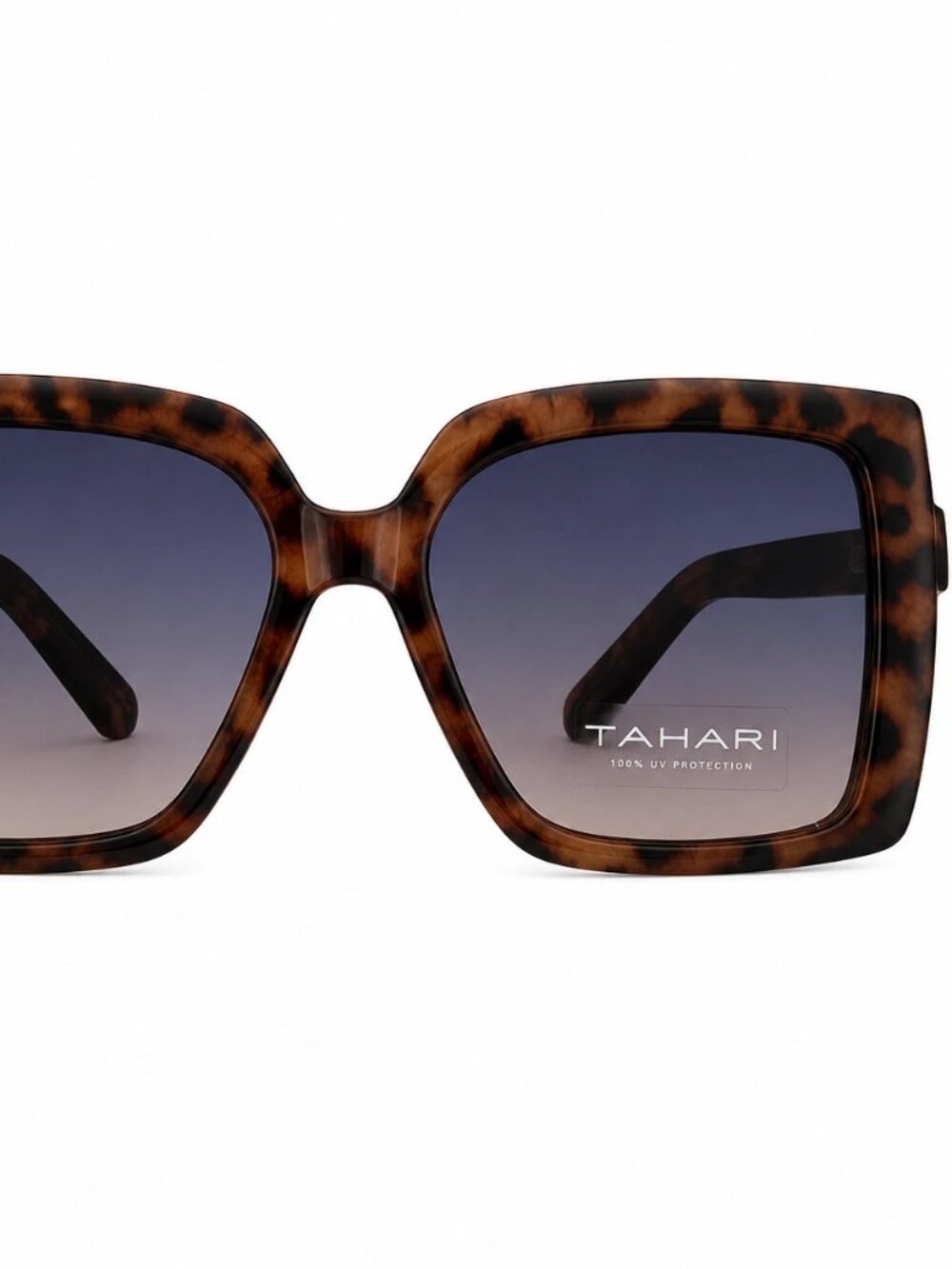 Tahari Tortoise Oversized Square Sunglasses Gradient Lens TH918 NWT
